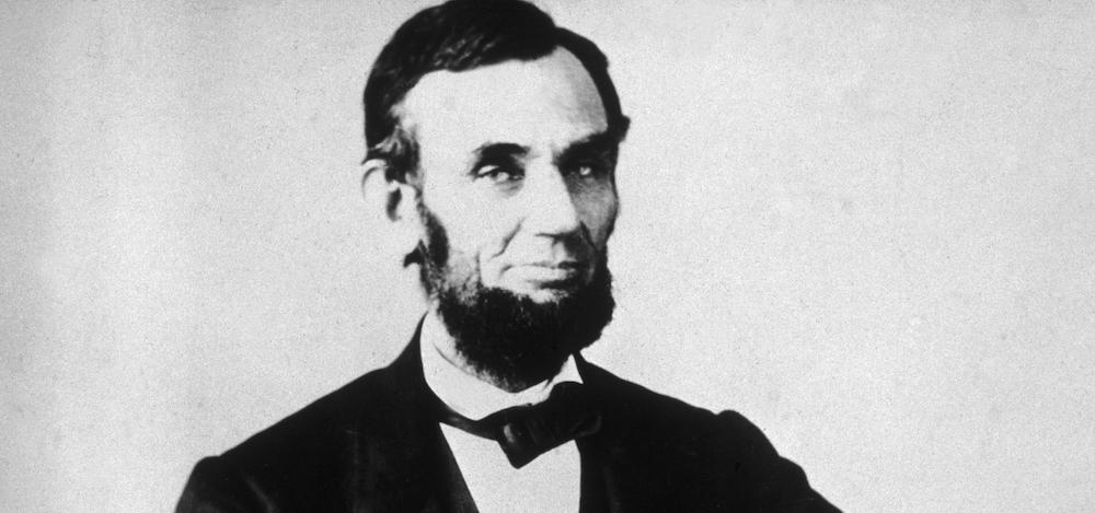 Abraham Lincoln portrait in black and white