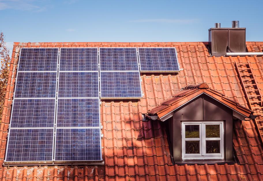 Solar energy paneling on roof.