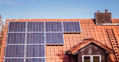 Solar energy paneling on roof.