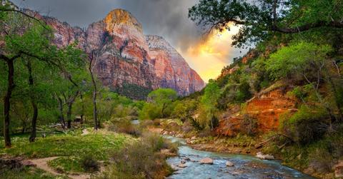 The Virgin River in Zion National Park is pictured during the spring.