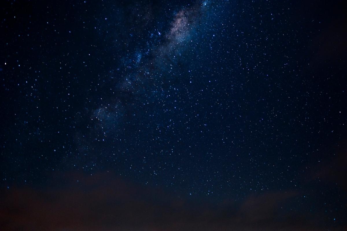 Dark starry night sky.