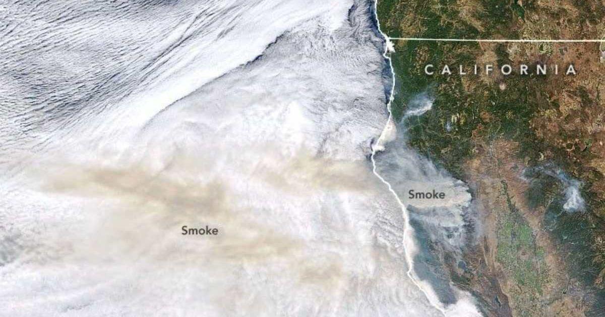 NASA’s Terra satellite acquired this natural-color image of smoke from California wildfires blowing westward over the cloud-topped Pacific Ocean on September 2, 2020. (Cover Image Source: Joshua Stevens | NASA EOSDIS/LANCE/GIBS/Worldview)