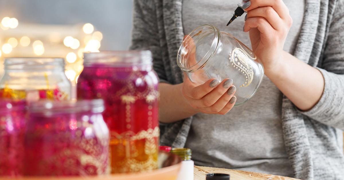 Upcycled Glass Jars as Kitchen Storage