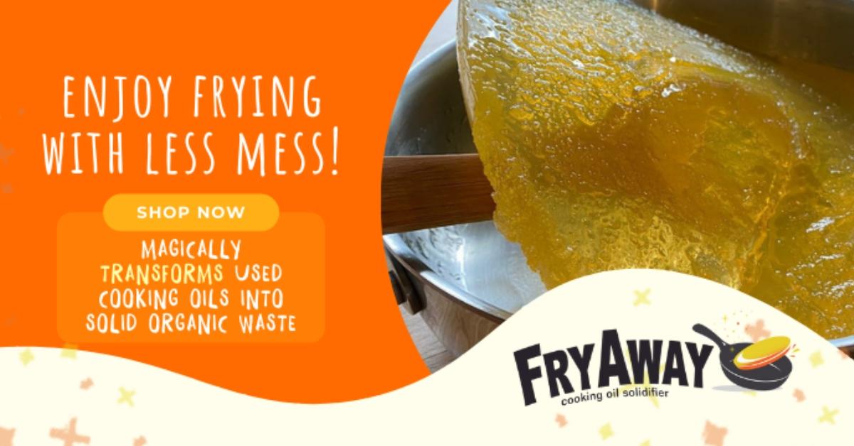 FryAway Pan Fry Waste Cooking Oil Solidifier Powder, Plant-Based