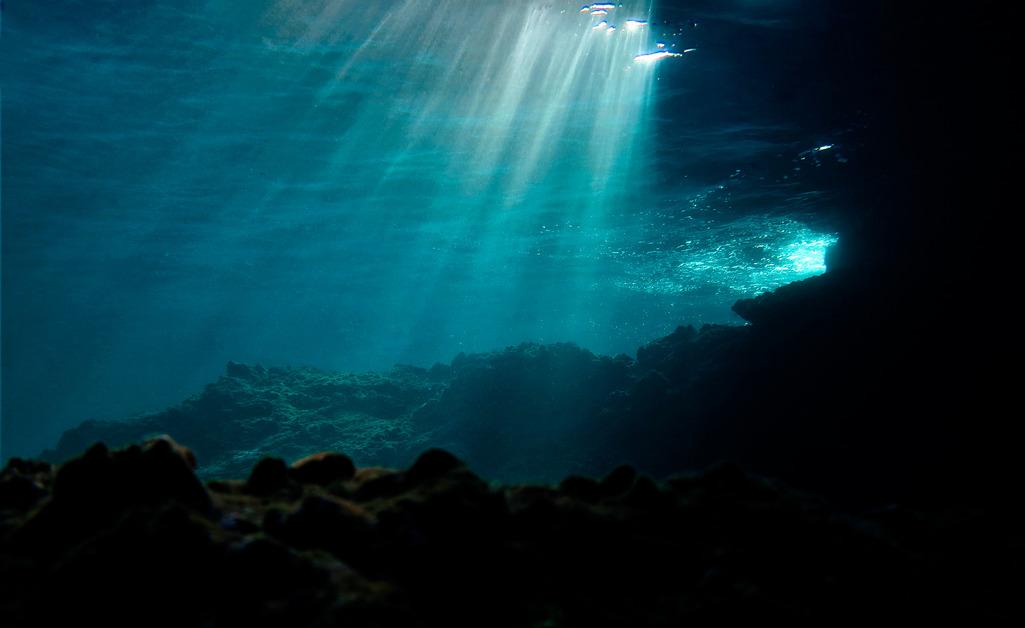 Stock photo of lights underwater