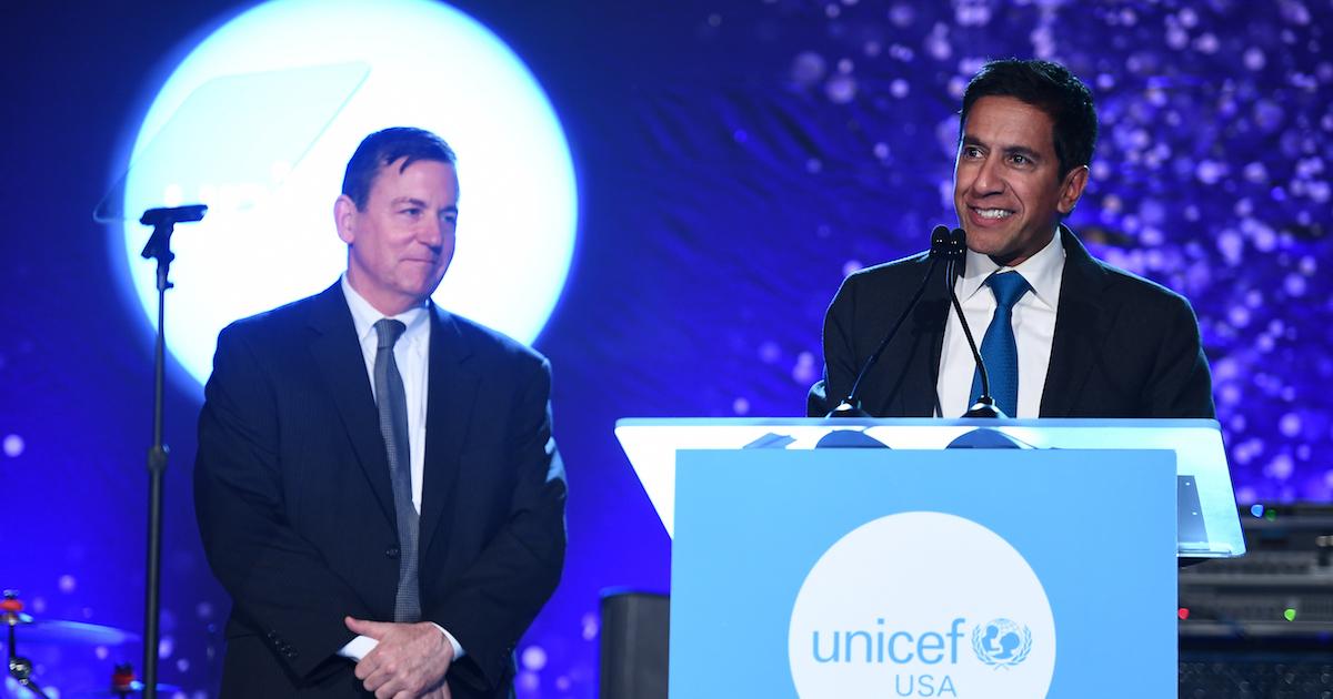 Dr. Gupta speaking at Unicef