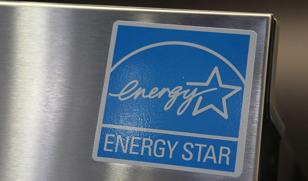 Energy Star label on an appliance