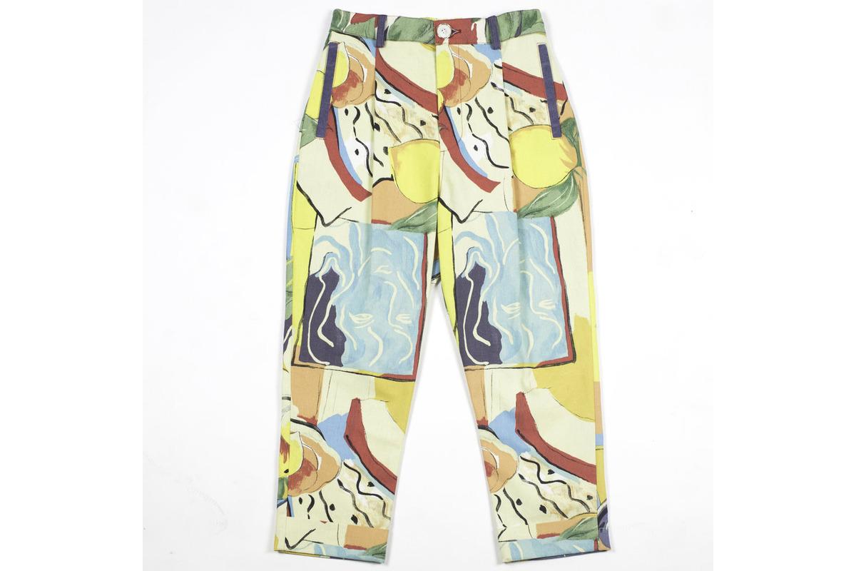 A/C Space pleated print pants