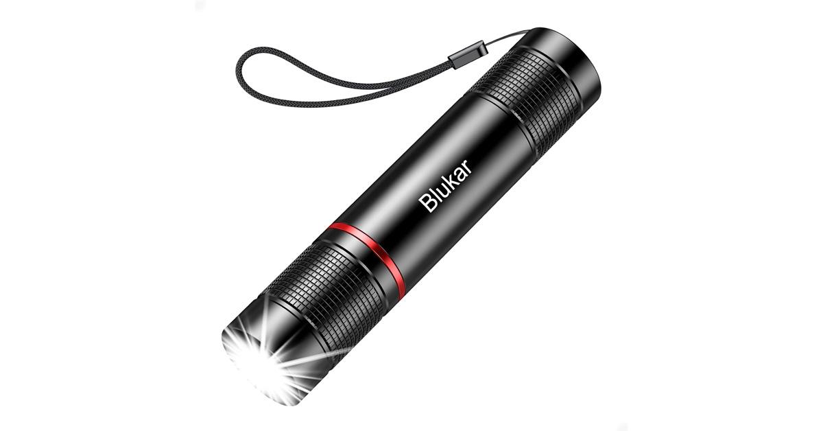 Blukar black LED flashlight