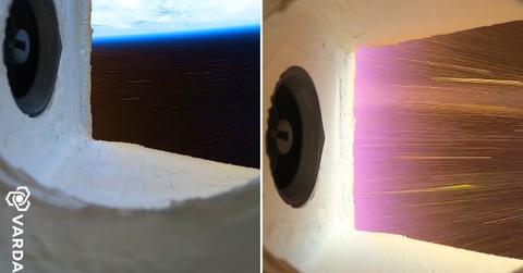 Screenshots of plasma in space. (Cover Image Source: YouTube | Varda Space Industries)