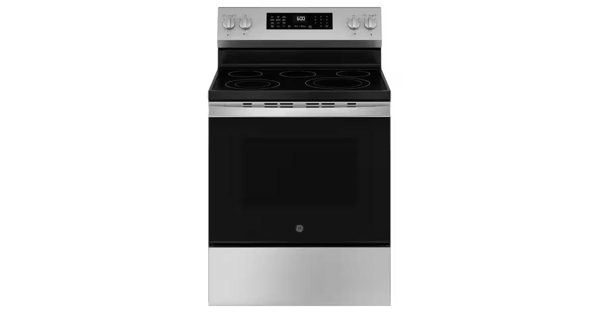 stainless steel electric range