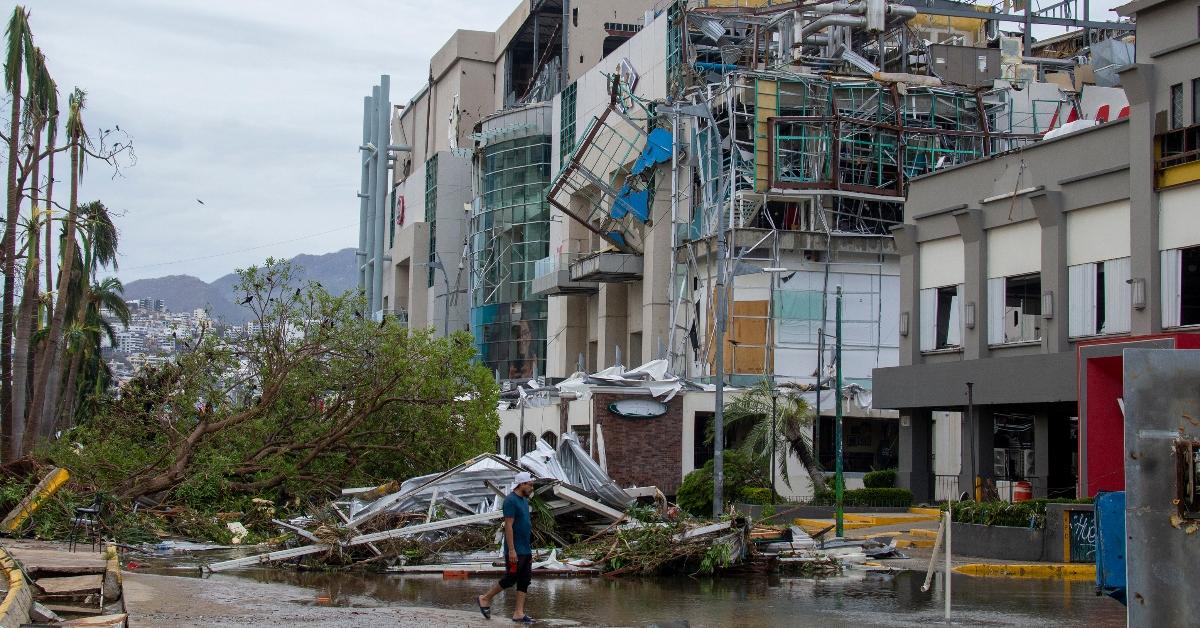 Destruction left over from Hurricane Otis in Acapulco. 