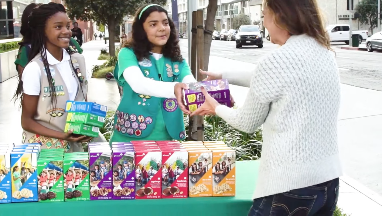 Girl Scouts Selling Cookies