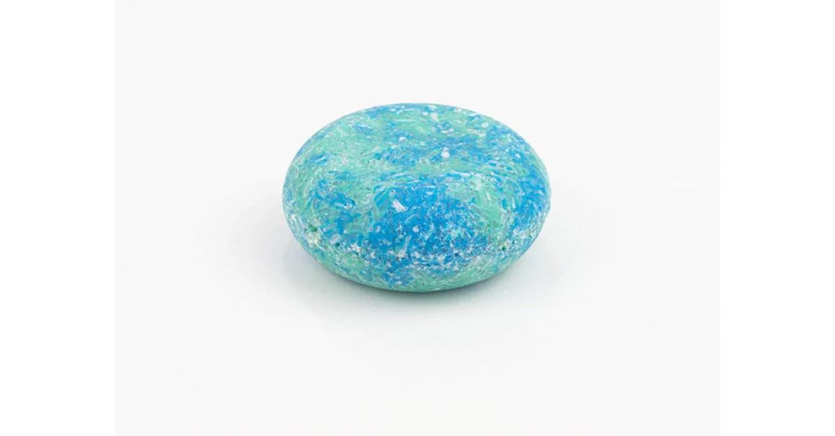 Blue shampoo bar