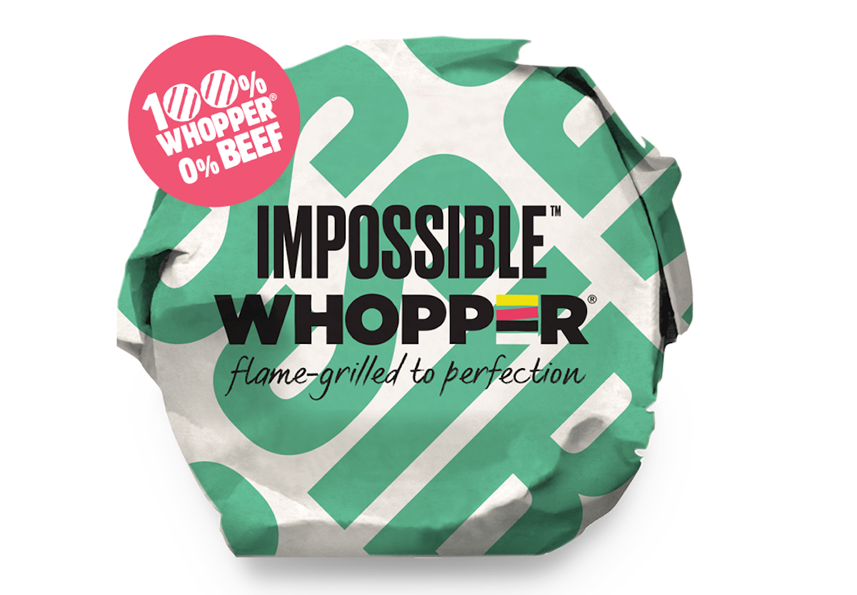 Impossible Foods Burger King Whopper