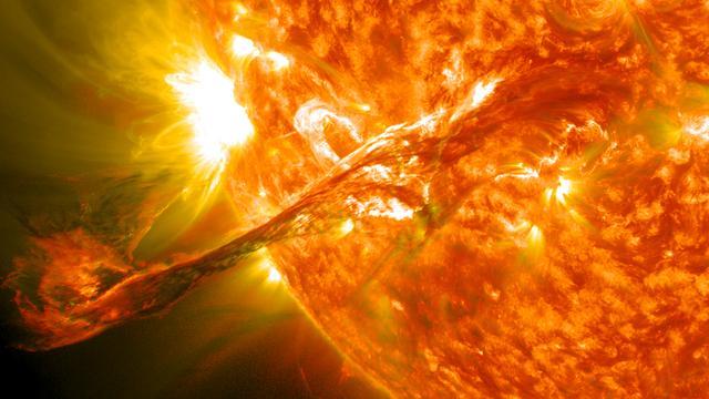 A solar flare.