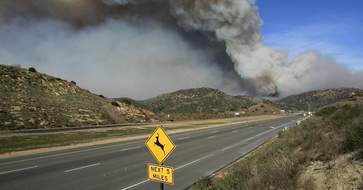 Smoke from a California wildfire. 