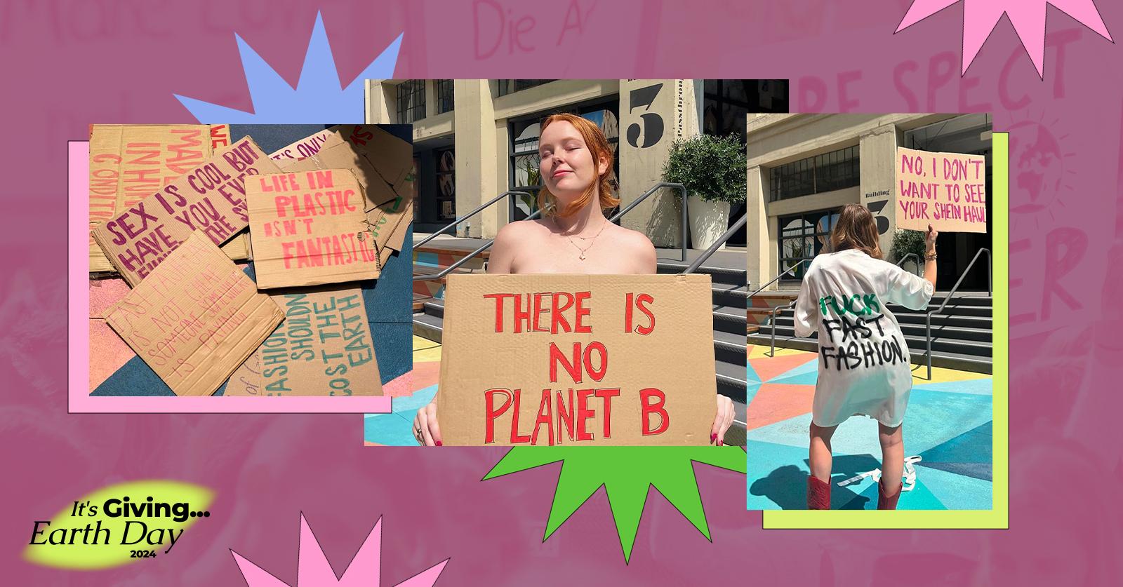 Activists protest Shein and fast fashion on Earth Day 2024