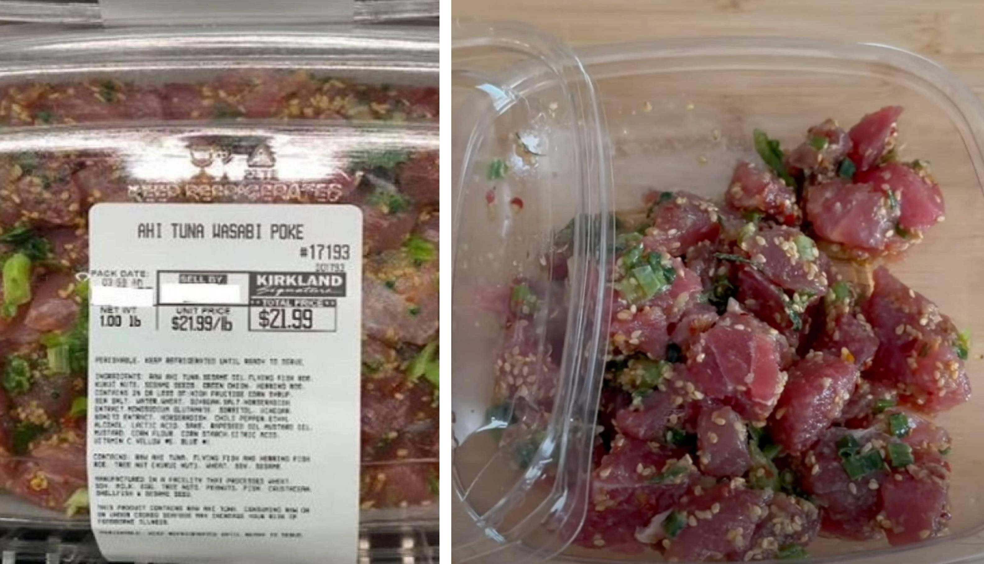 Costco's ahi tuna poke is pictured.