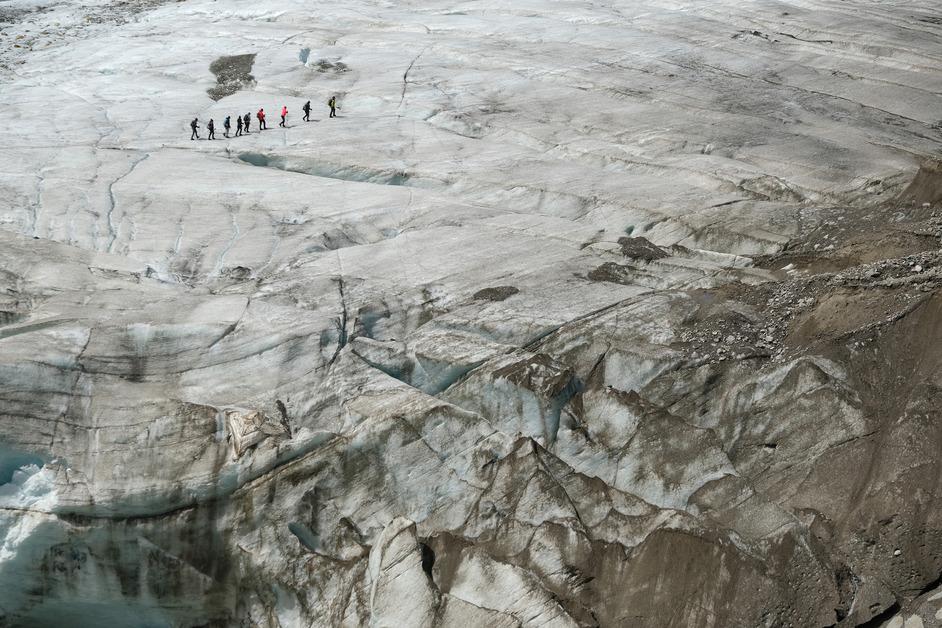 Hiking a glacier