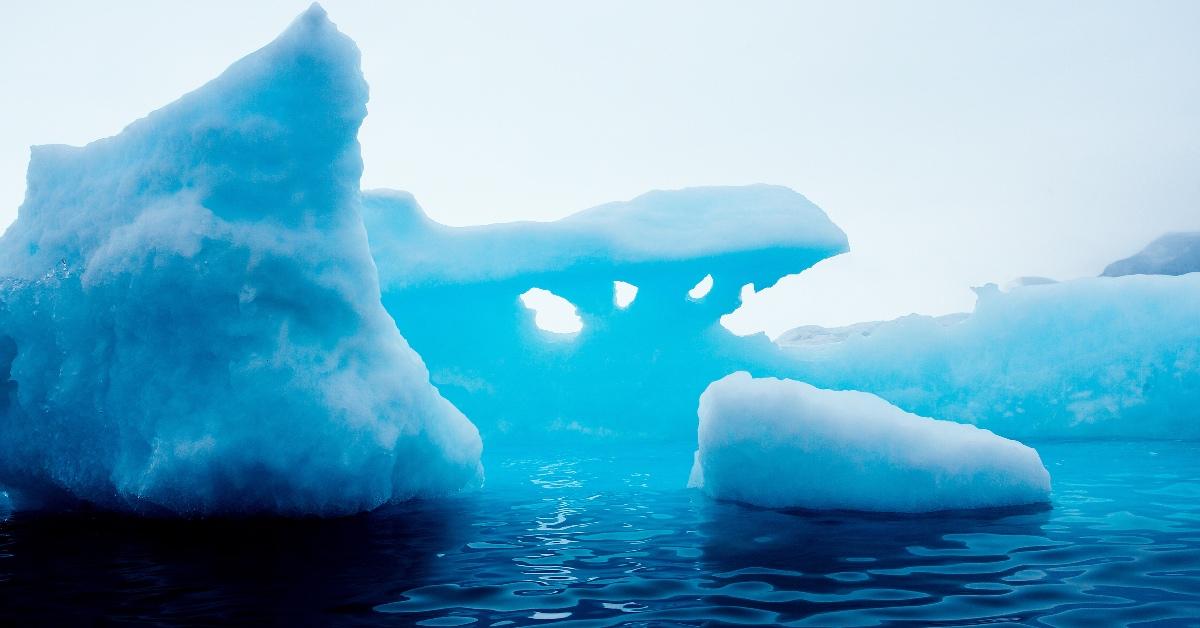 Ice floes in the Arctic.