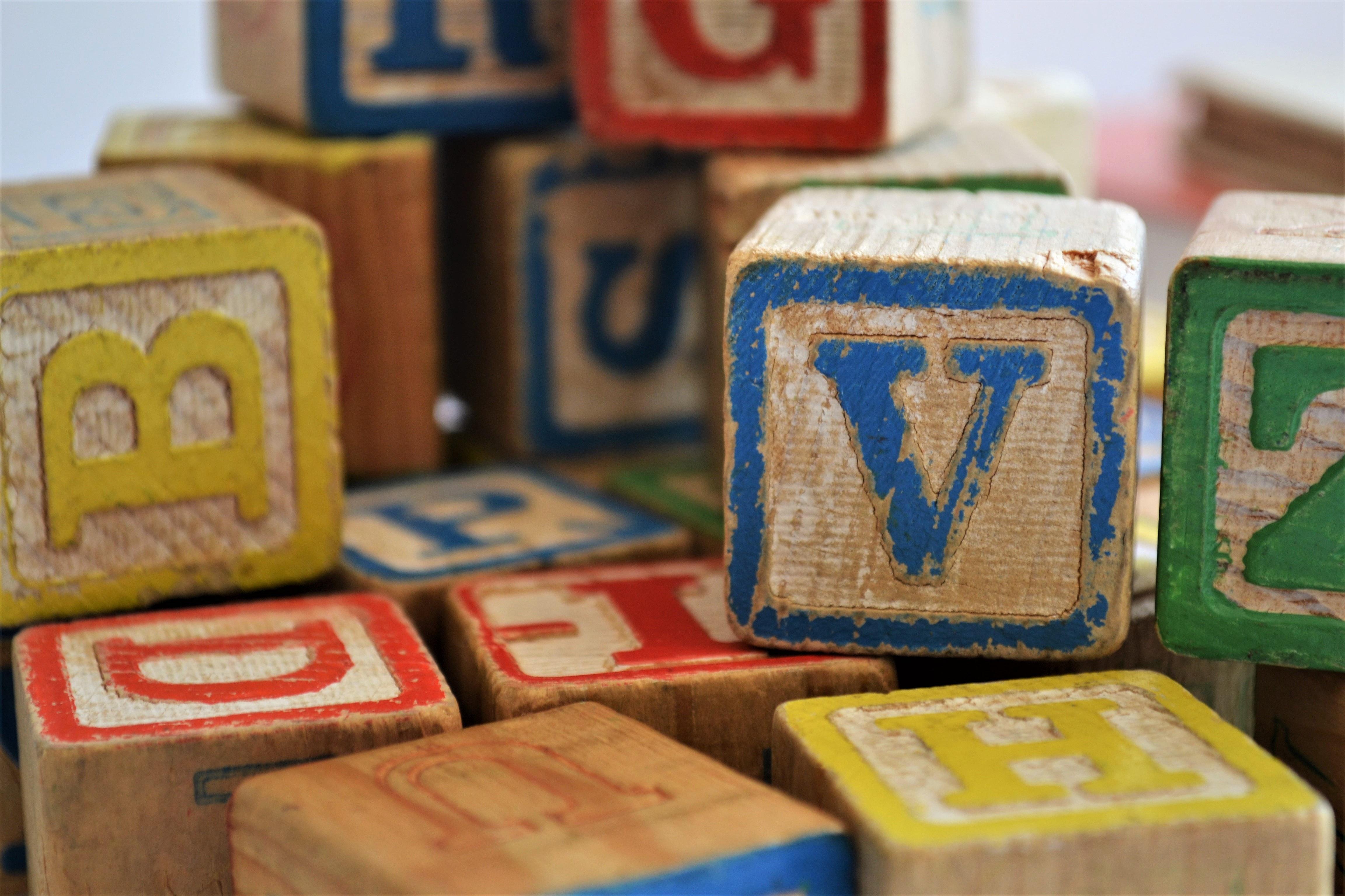 Used alphabet blocks