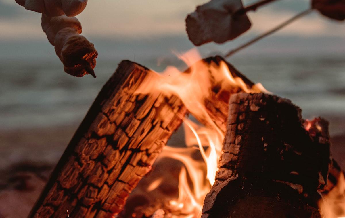 Bonfire and roasting marshmallows