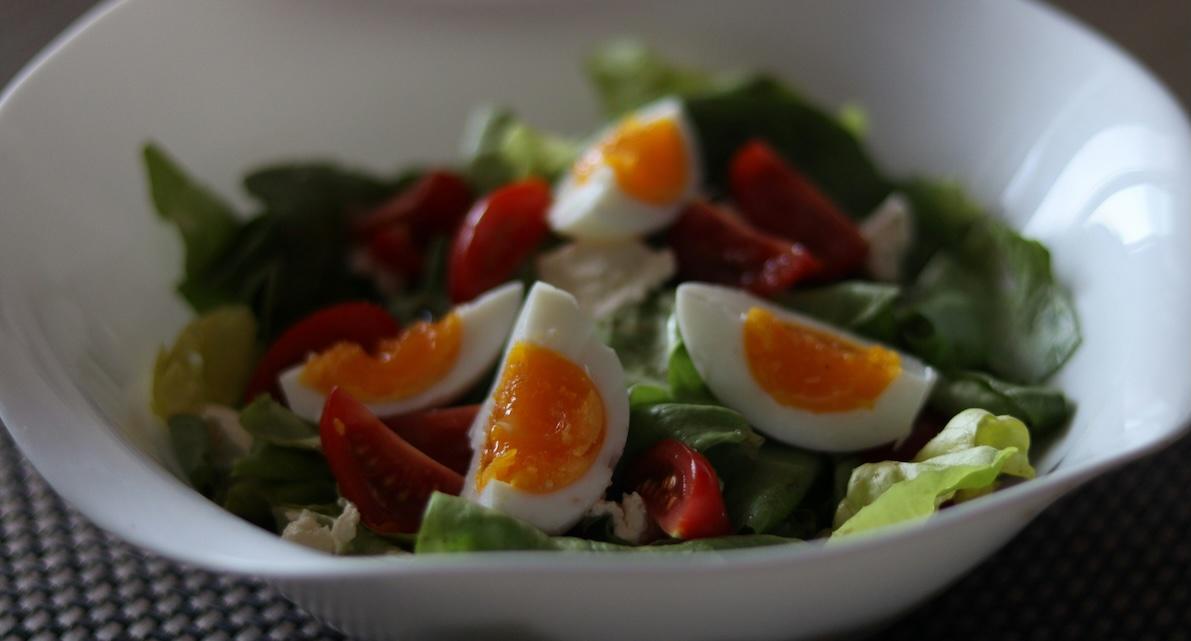 boiled eggs in salad