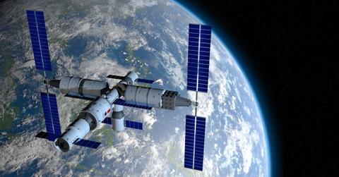 China's Tiangong Space Station orbiting Earth. (Representative Cover Image Source: Getty Images | Alejomiranda)
