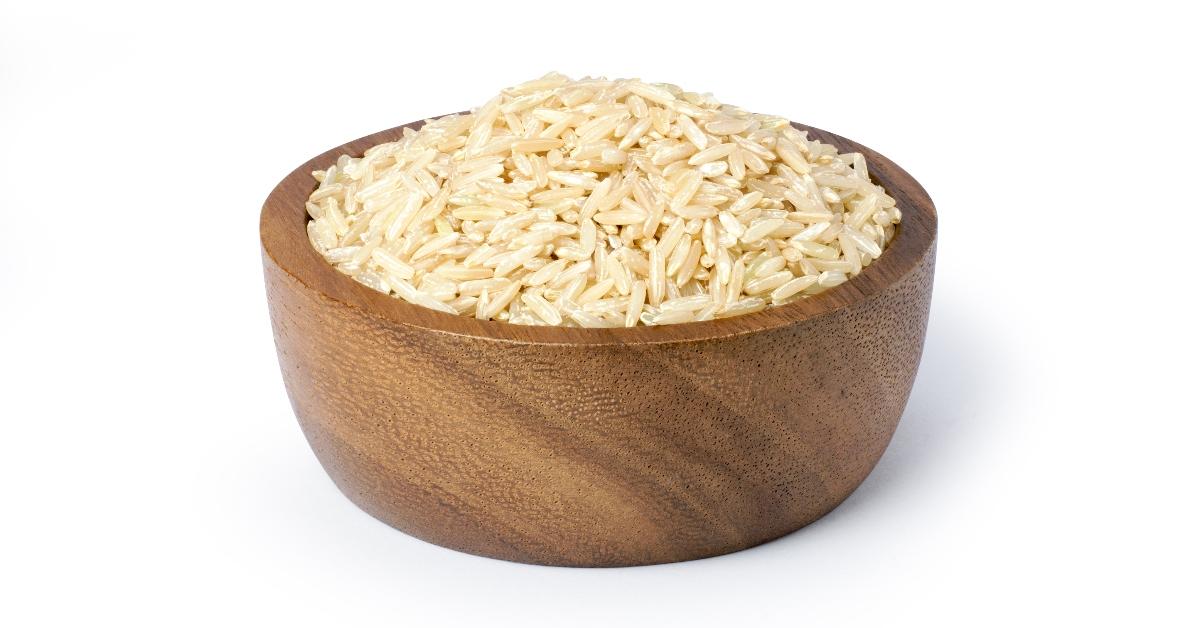 A bowl of brown rice. 