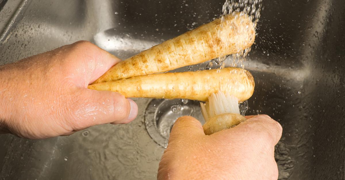 vegetable scrubber dishes