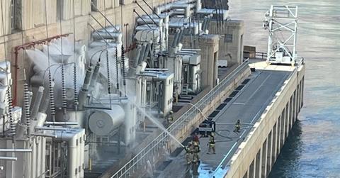 A5 Transformer at Hoover Dam caught fire