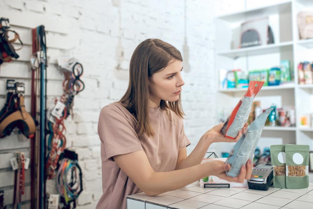 A Woman Looking at Dog Food, PFAS