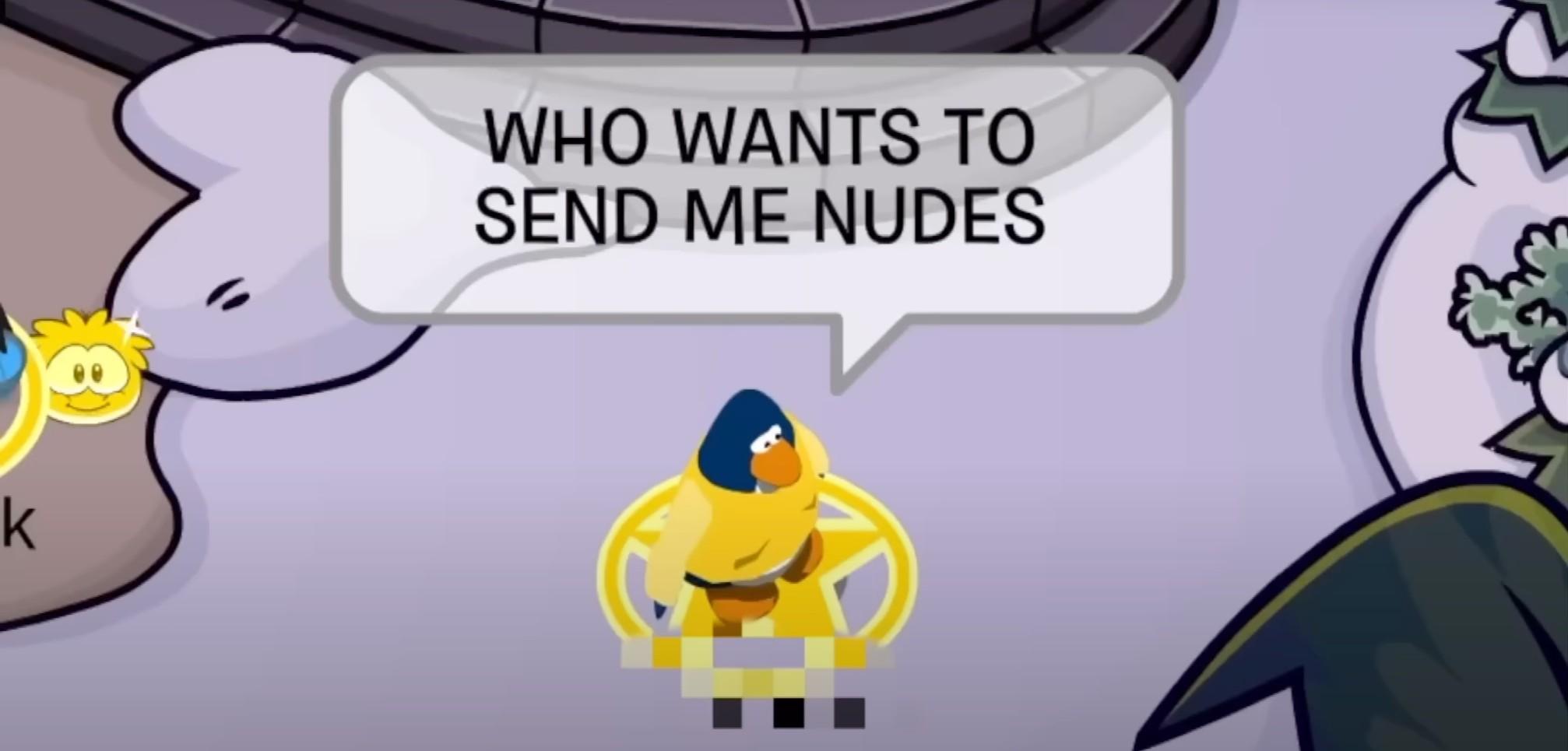 A "toxic" player on Club Penguin attempts to solicit inappropriate pictures from other players.