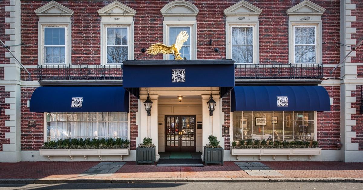 The outside of the Hawthorne Hotel in Salem, MA. 