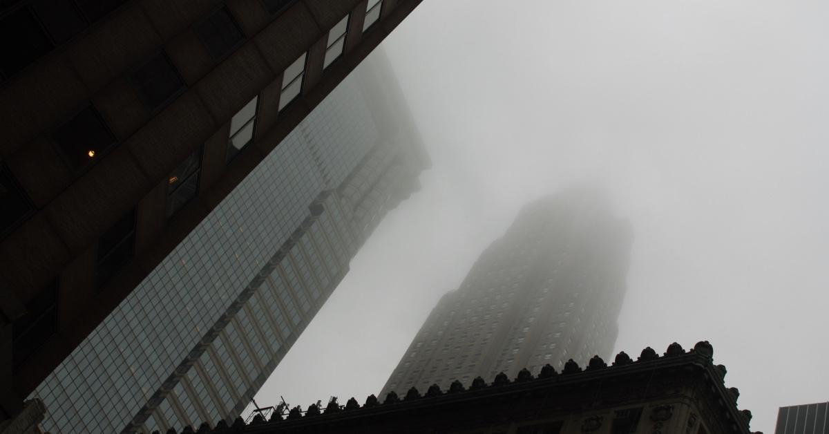 Haze over New York City.