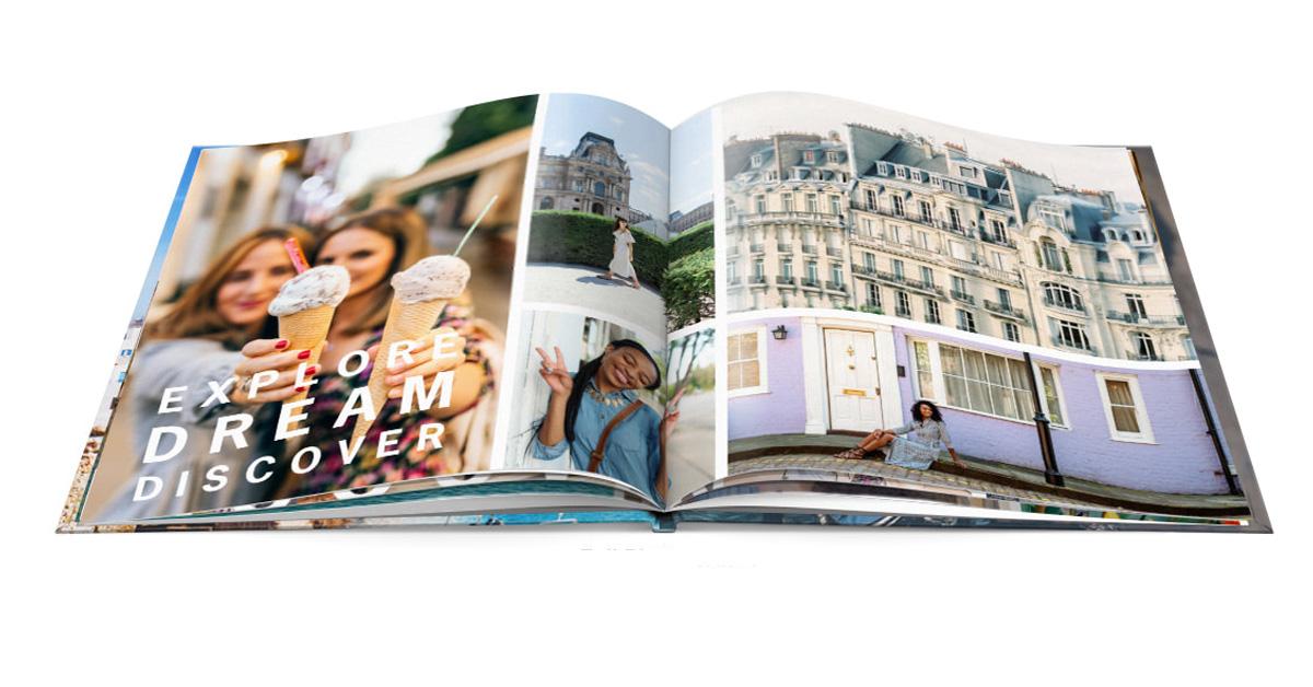 customized coffee table book with travel photos