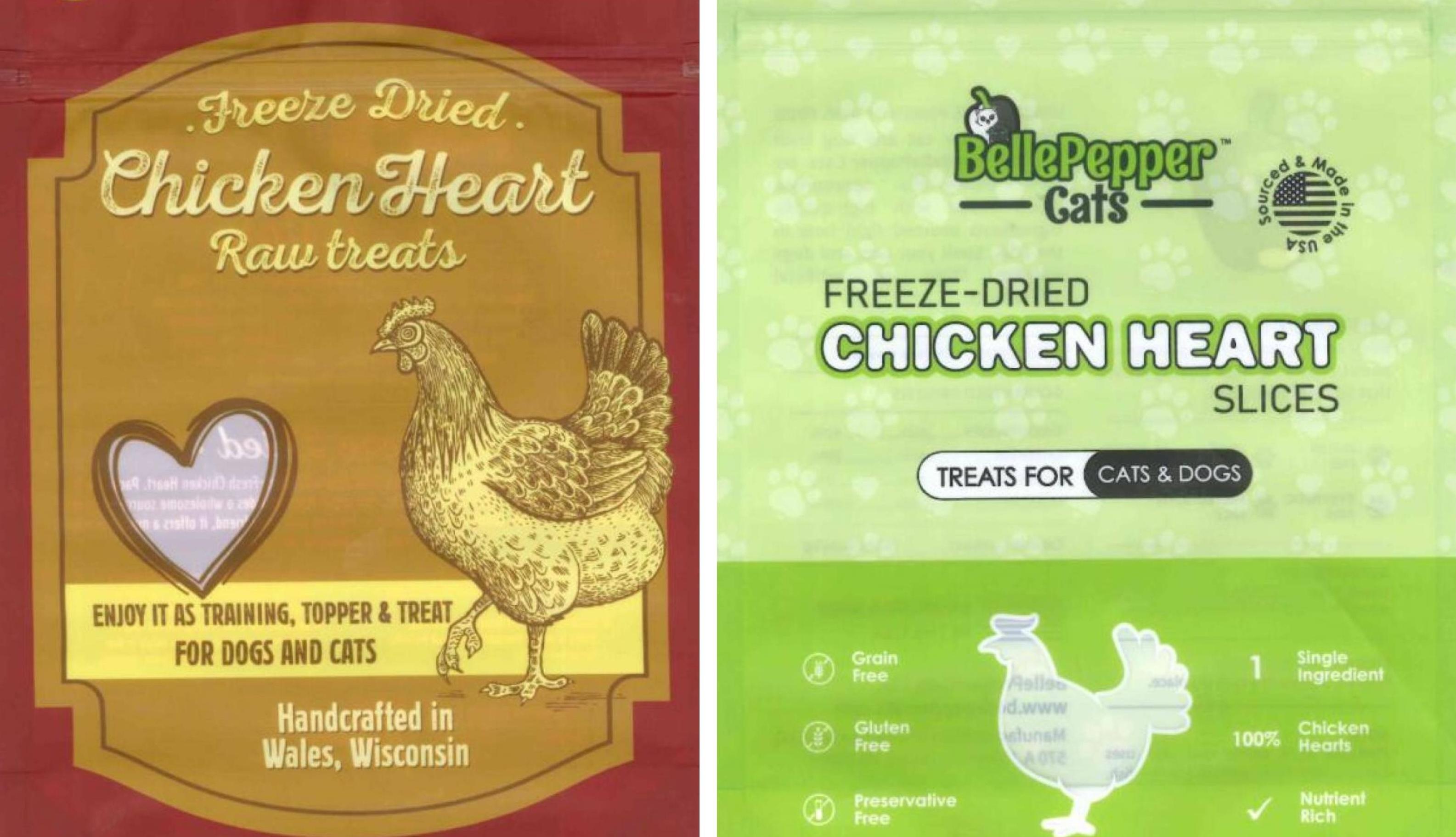 Two brands of recalled pet food are pictured.
