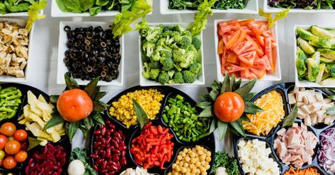 A table covered in fresh foods