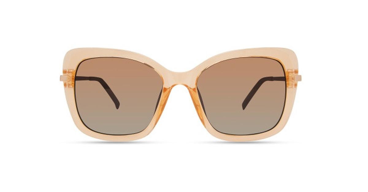 Eco Eyewear Jasmine sunglasses in castor-based, apricot-colored acetate frames