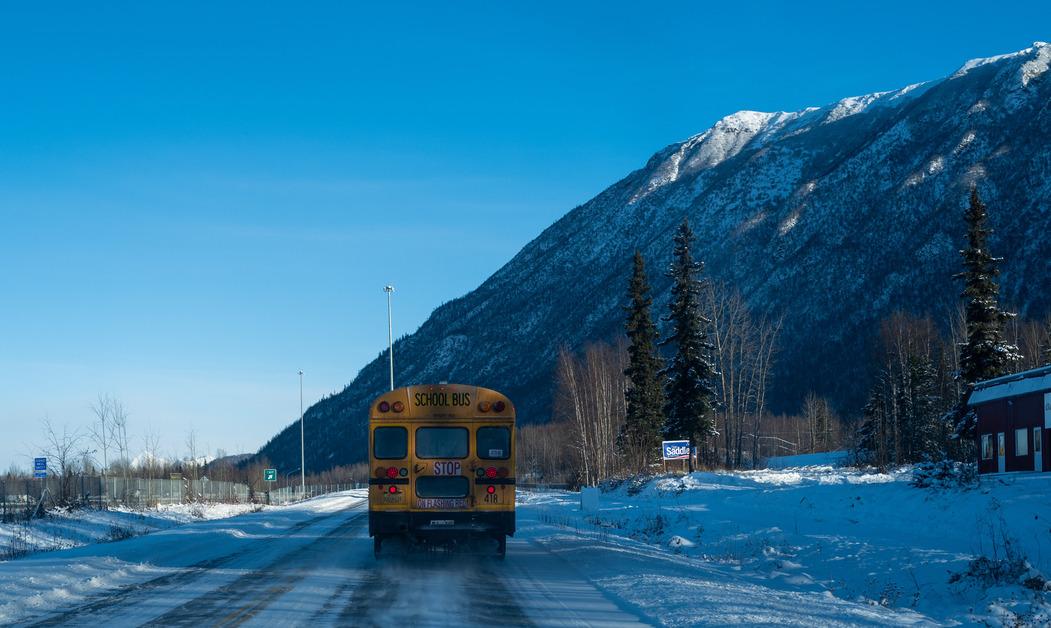 School bus in Alaska