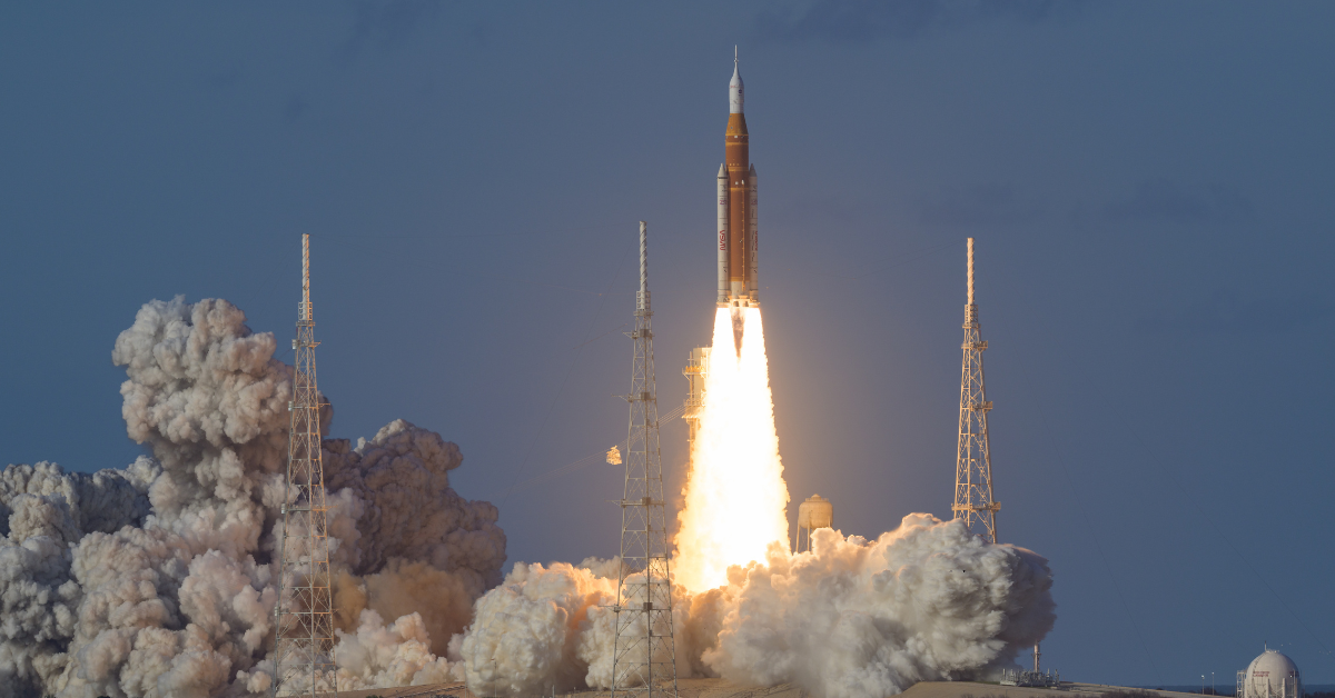 Artemis II launches from the Kennedy Space Center in Florida