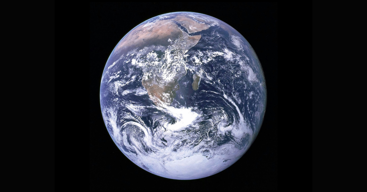 The planet Earth as seen from space