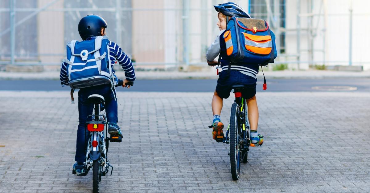 Eco-Friendly Fun: Kids Ride the Bike Bus to School