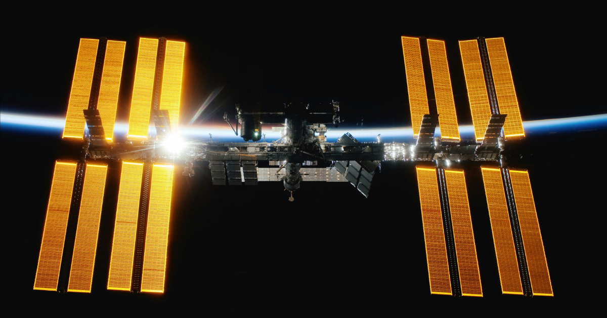 A view of the International Space Station from space