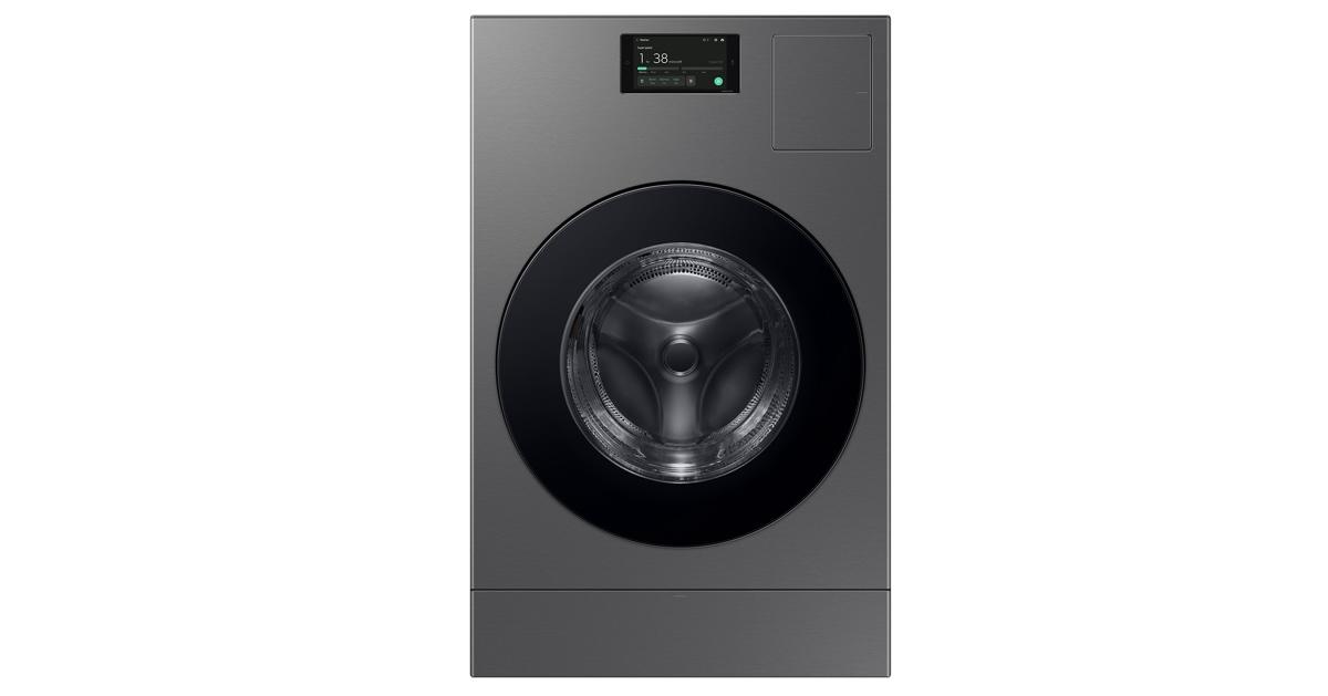 Samsung washing machine on white background