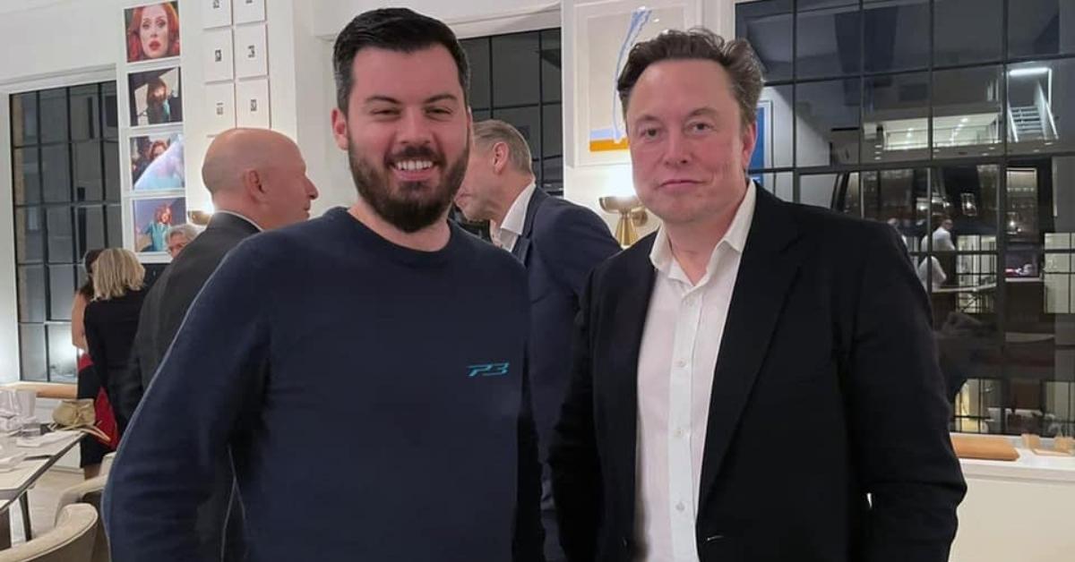 Mate Rimac and Elon Musk.