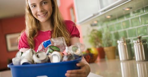 What percentage of recycling actually gets recycled?