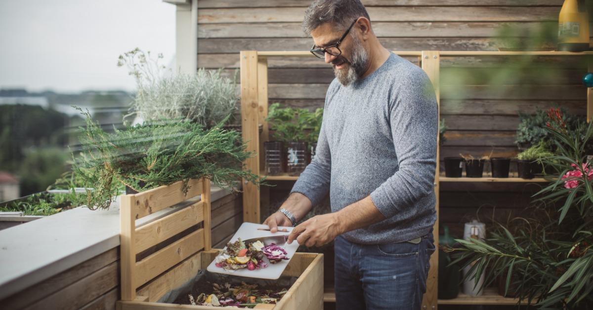 making compost from leftovers picture id