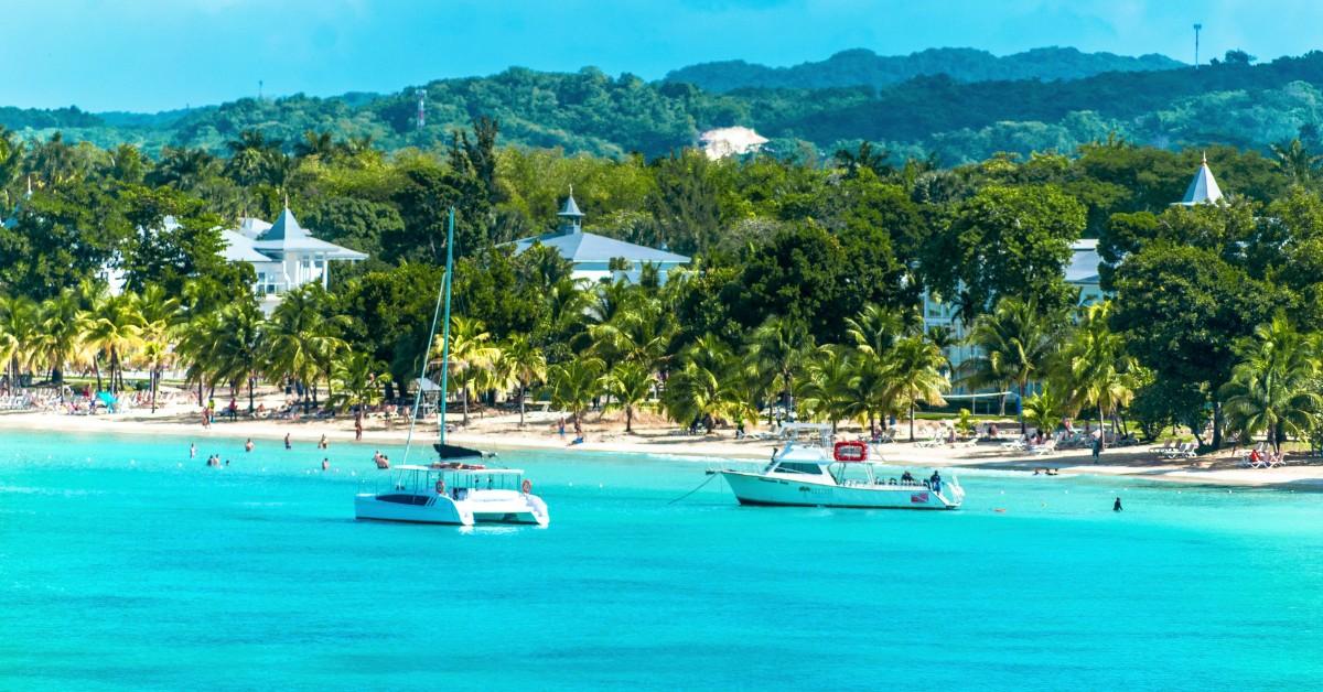 A view of one of Jamacia's many gorgeous coastal resorts